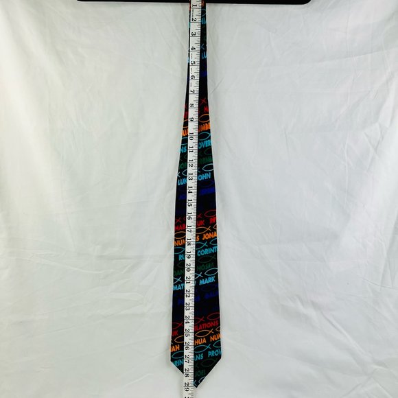 Ralph Marlin Vintage 1998 Tie Books of the Bible Stripe 58" RM Style 100% Silk - Picture 7 of 9